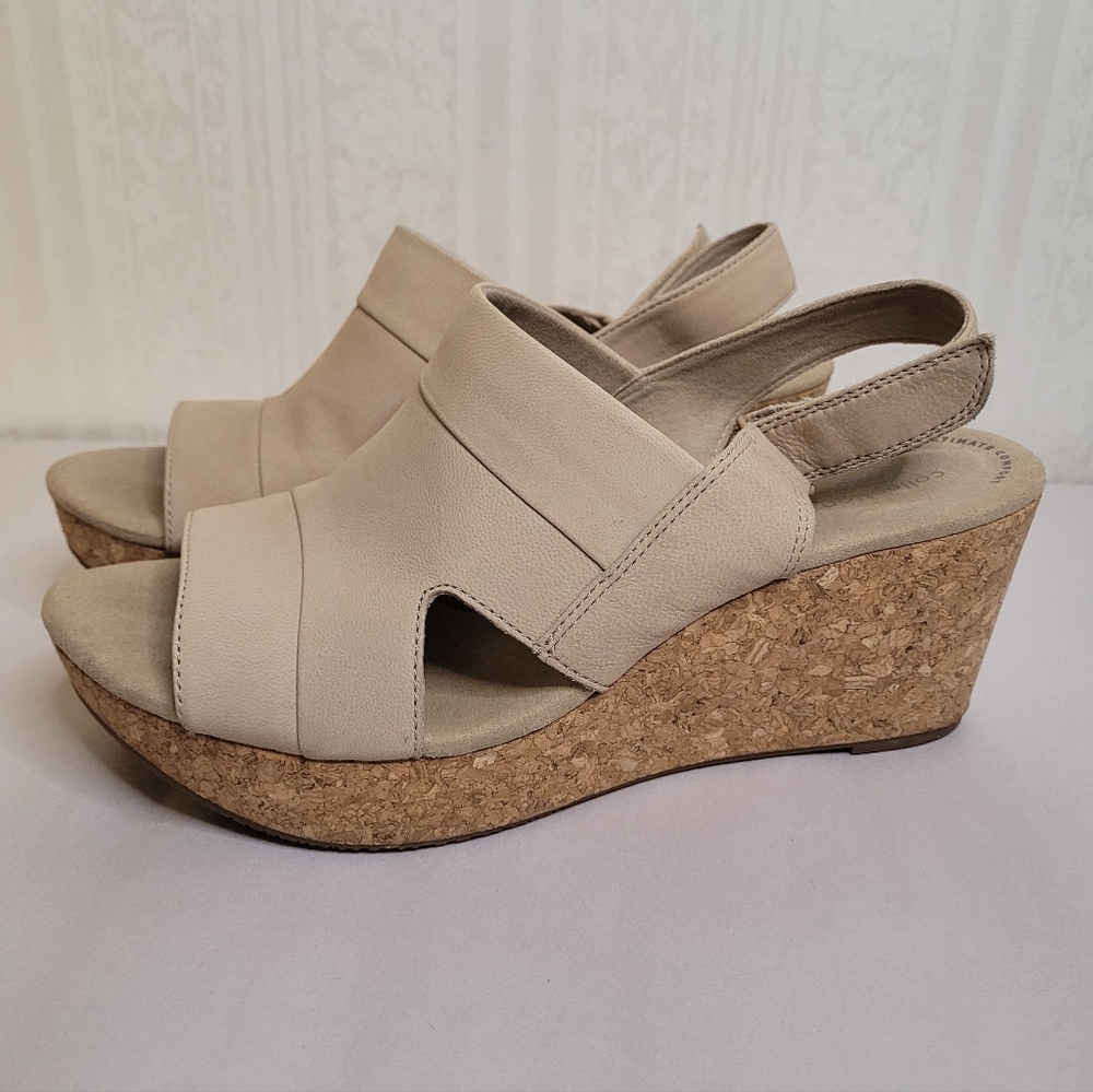Clarks Annadel Cork Wedge Sandals Size 11 - Picture 5 of 11